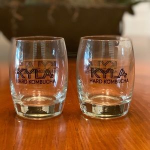 Set Of 2 KYLA Hard Kombucha Stemless Glasses- New
